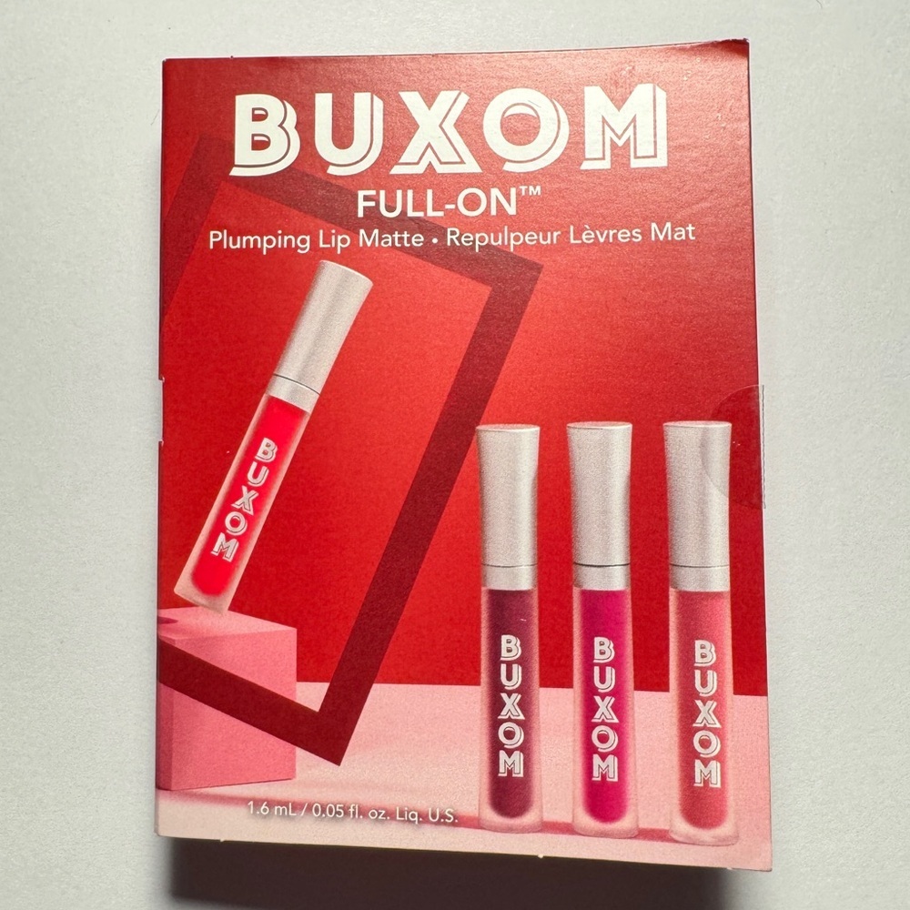 Buxom Full On Plumping Matte Lip Color Drop Some $ Red Lip Plumper .05 oz Mini - Picture 1 of 6